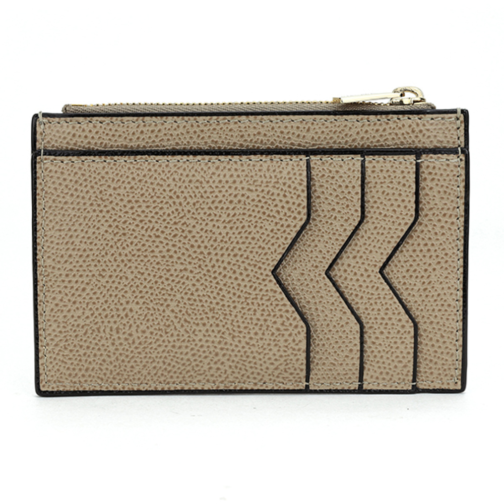 Valextra Coin Case Soft Calfskin Greige Gray